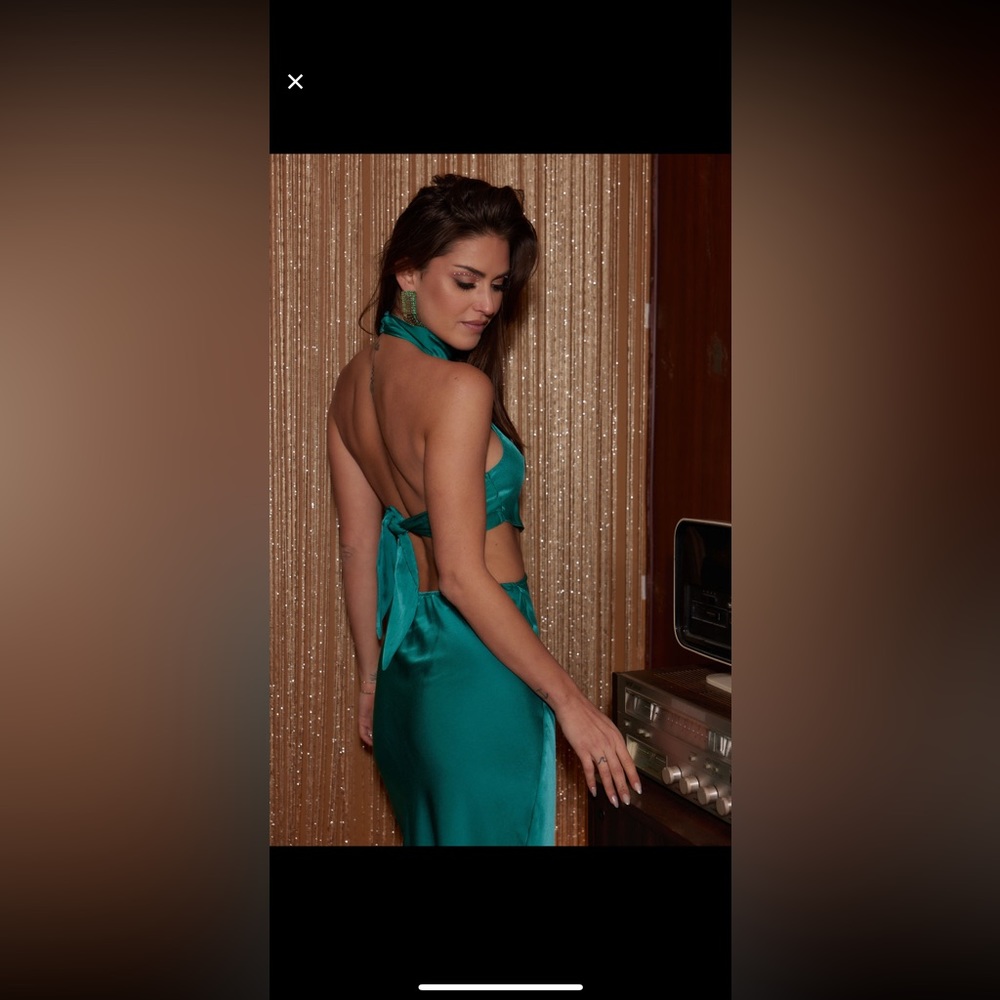 CAYE EMERALD CUTOUT MAXI DRESS